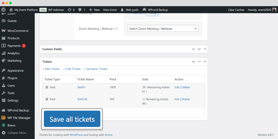 Wp Event Manager Sell Tickets Backend Registration